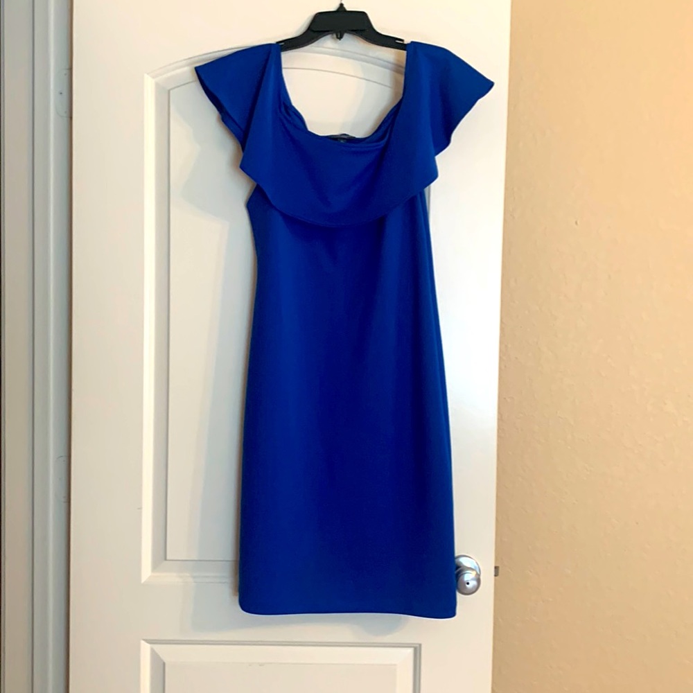 Royal blue off the shoulders dress